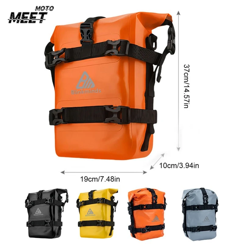

8L Motorcycle Waterproof Guard Bar Bag Large-Capacity Frame Anti-Collision Guardrail Waterproof Bag Bumper Repair Tool Bag