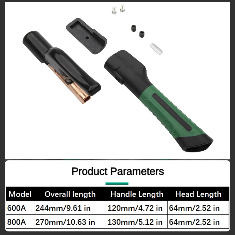 Tang las tembaga murni Anti melepuh 800A, untuk aksesori peralatan pengelasan, alat las pemegang elektroda