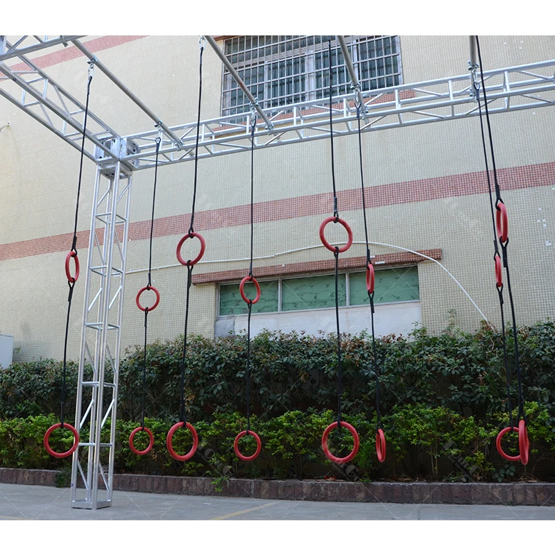 Lapangan Bermain Dalam Ruangan Sea of Multiple Rings dengan Rintangan American Ninja Warrior untuk Anak-Anak