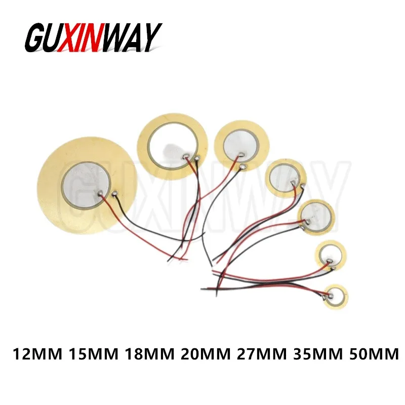 Buzzer Piezo Elements Sounder Sensor Trigger Drum Disc With Wire for Loudspeake 12MM 15MM 18MM 20MM 27MM 35MM 50MM