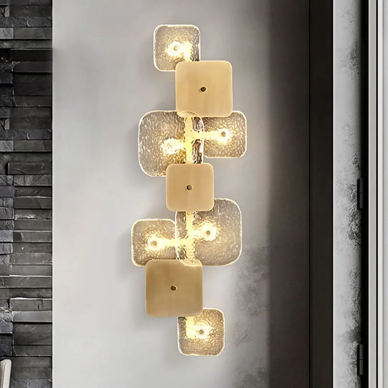 

Postmodern Minimalist Iron Square Wall Lamp for Bedroom Living Room Hotel Villa Corridor - Luxury Bedside Indoor Lighting