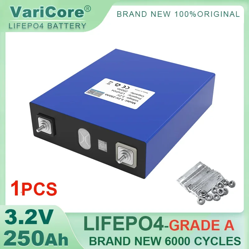 

1pcs 3.2V 220Ah LiFePO4 Battery Lithium iron phosphate batteries DIY 4 strings 12v 24v Campers Golf Cart Off-Road Solar Grade A