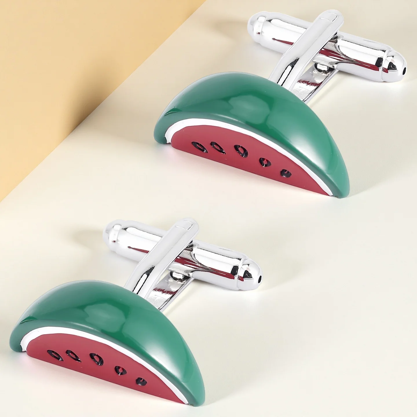 Annlyy Fashion Banana Apple Tree Cupcake Pepper Strawberry Ice Cream Leaf Pineapple Carrot Watermelon Mens Cufflinks Cuff Links