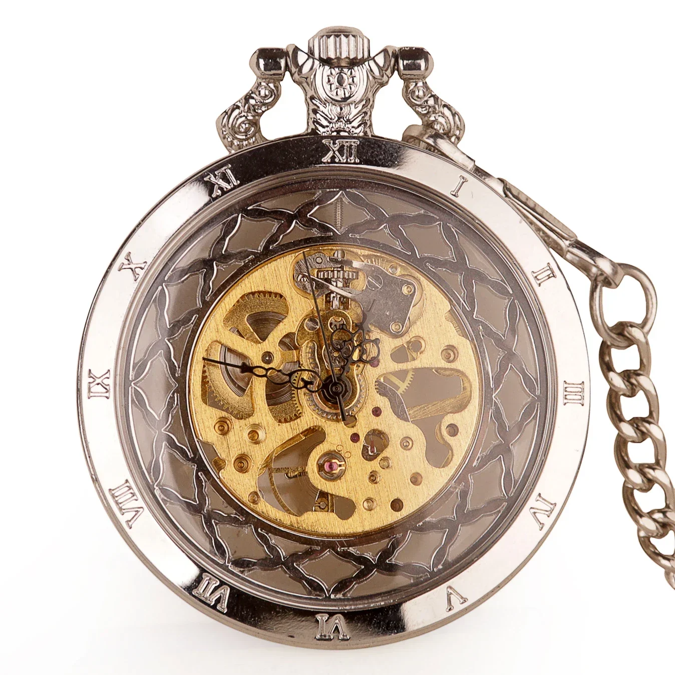 Vintage Capless Mechanical Pocket Watch for Men Antique Retro Steampunk Fob Chain Pendant Clock Watches Gift Reloj De Bolsillo