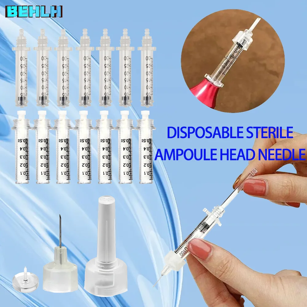 High quality 0.3ml 0.5ml Disposable Sterile Ampoule Head for Hyaluron Pen Hyaluronic Acid Atomizer Anti-wrinkle