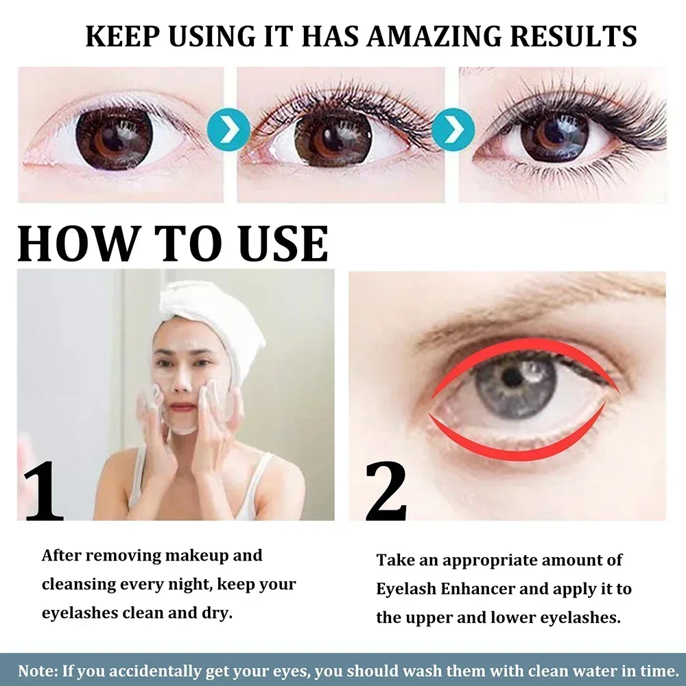 Wimpergroei Vloeistof Gezonde Pure Natuurlijke Krullende Wimper Verdikking Serum Mild Niet-Irriterend Wimper Groeimiddel 2024 Nieuw
