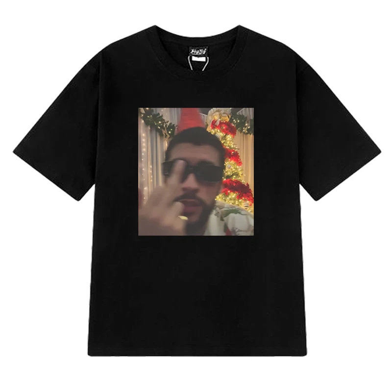 

Bad Bunny Funny DTMF Album Graphic printed Oversized O-Neck Tee shirt Cotton Men Women short sleeve T shirt Unisex plus size top