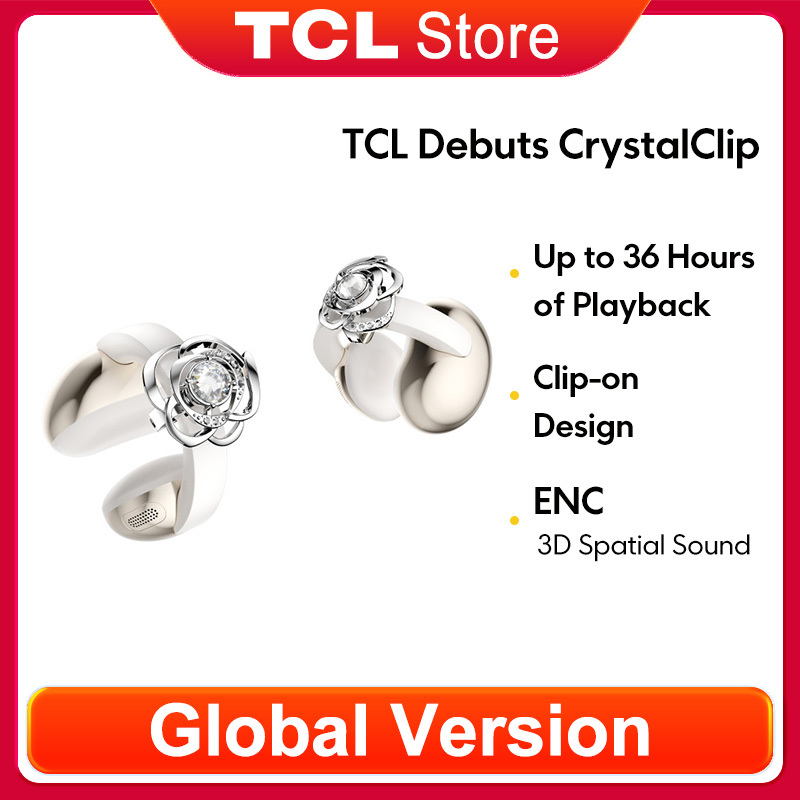  TCL CrystalClip Co-branded Ear Clip Headphones HiFi Sound Long Battery Life 