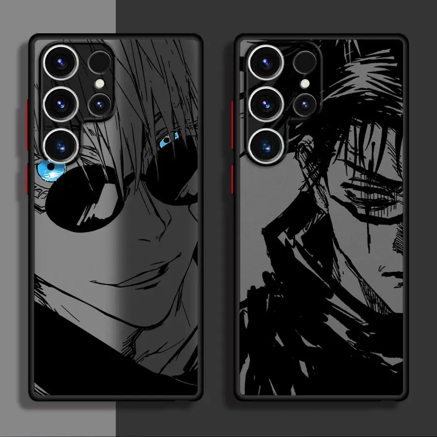 Funda Back Phone Cover Case for Samsung Galaxy S26 S25 Ultra S24 Plus S20 FE S23 FE S21 S22 Note 20 Ultra 10+ Cool Jujutsus Gojo