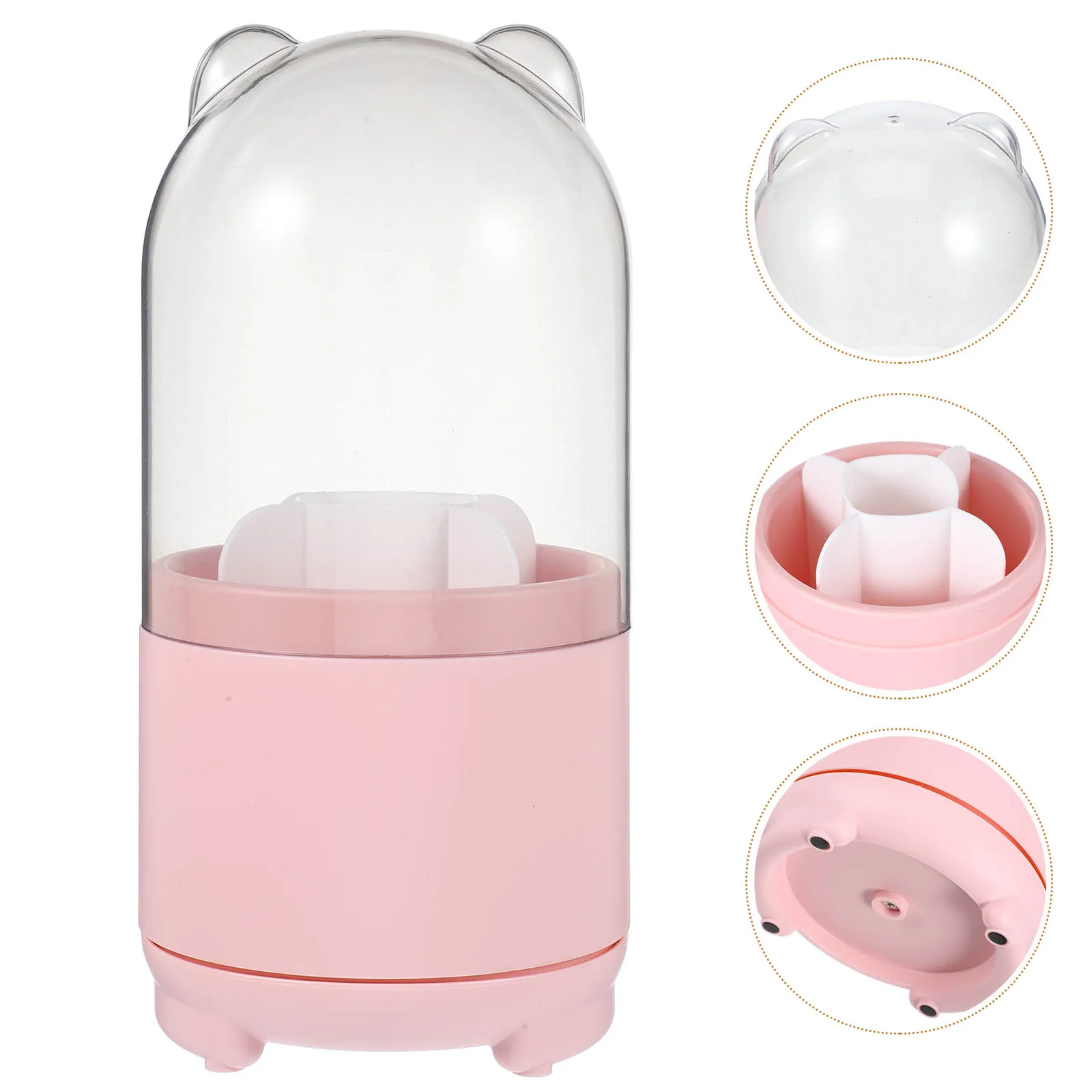 

360 Degree Rotating Makeup Brush Organizer Large Capacity Pen Holder Desk Makeup Organizer For Office Supplies Vanity