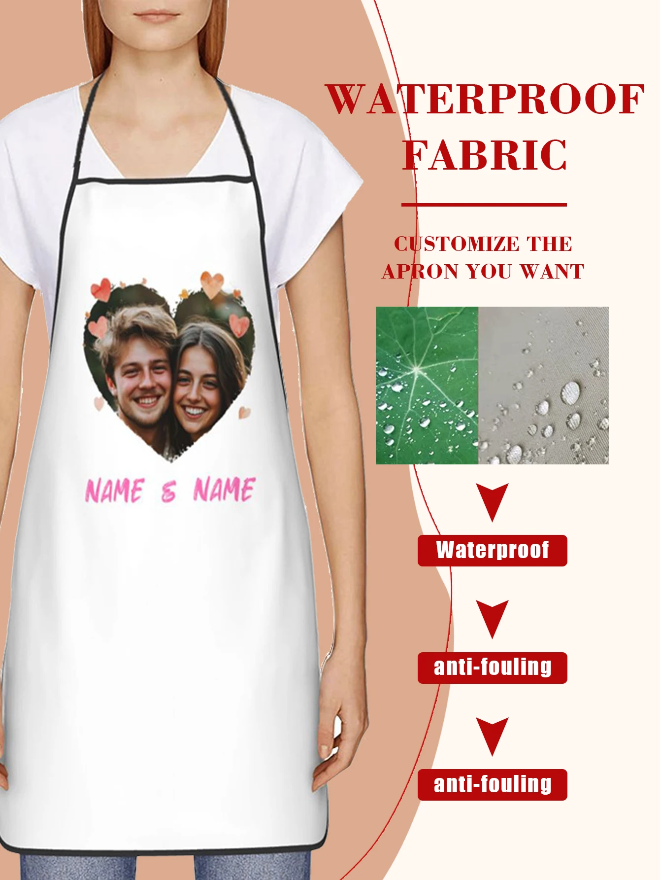 مخصص طباعة النص الرجال المطبخ المئزر التوقيع مآزر المطبخ المنزل الخبز الملابس عيد ميلاد سعيد