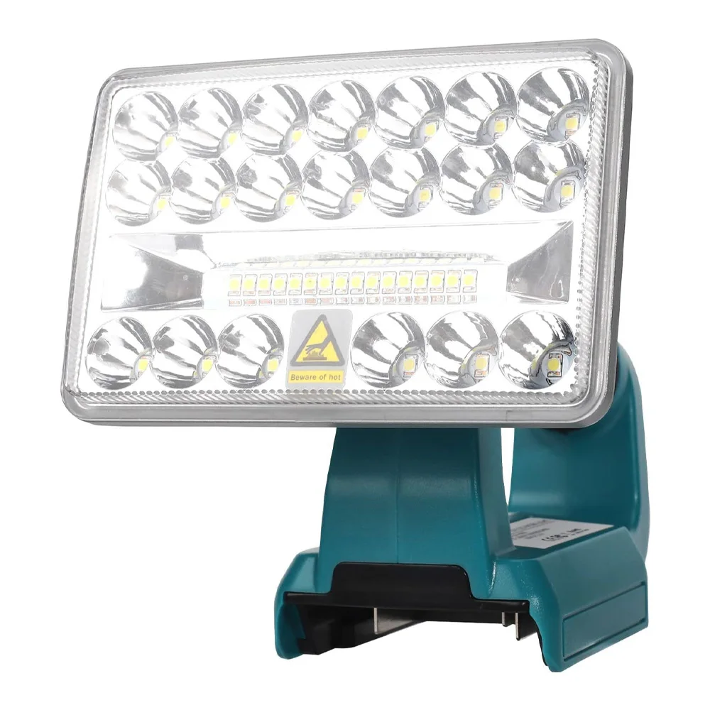 Professionelle LED-Arbeitsleuchte für Makita 18 V Li-Ionen-Akku mit USB-Ladeanschluss für Baustelle, Autoreparatur, Camping, Notfall