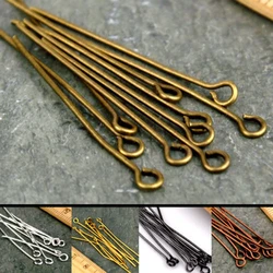 200pcs 20 30 35 40 45 50 60 65 70 mm 21 Gauge Metal Heads Eye Pin For Jewelry Making Findings Accessories Wholesale Supplies