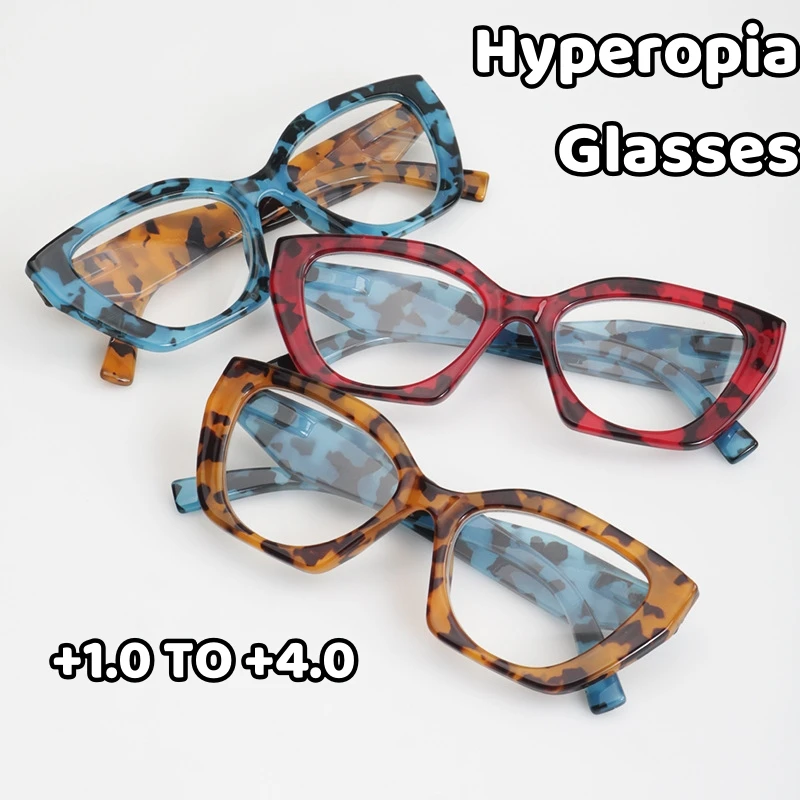 

New in Cat Eye Reading Glasses Women Butterfly Shaped Color Frame Optical Glasses Anti Blue Light Computer Hyperopia Glasses