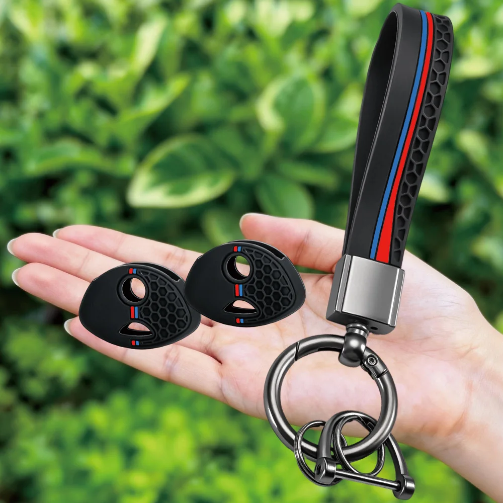 For BMW K1200R K1200S R1200RT K1300R K1300S S1000RR F650GS F800GS F800ST Silicone Motorcycle Keyring Key Chain Cover Case Shell