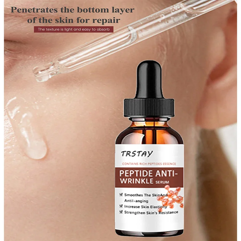 

TRSTAY Rich in polypeptide essence Anti wrinkle peptide Smooth the skin Antion Increase skin elasticity Enhance skin resistance