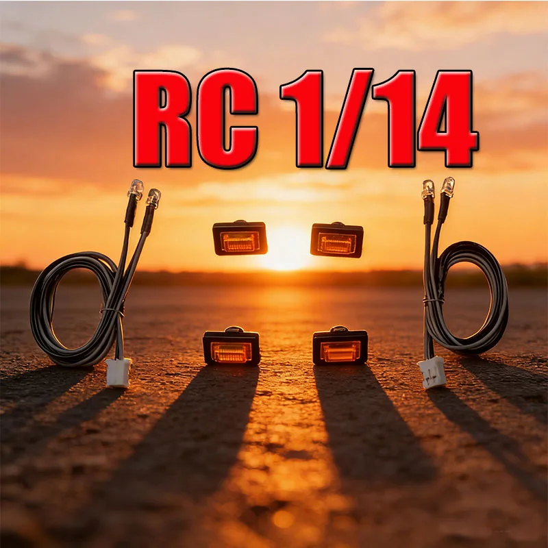 

2pcs RC LED Side Skirt Lights Side Lamp Parts For 1/14 Tamiya RC Truck Tipper For SCANIA R730 R470 R620 Upgrade DIY Accessories