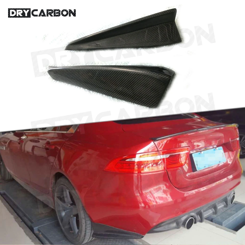 

2Pcs Carbon Fiber / FRP Rear Lip Splitters Flaps Cupwings For Jaguar XE Sedan 4-Door 2015 2016 2017 Car Bumper Guard Car Styling