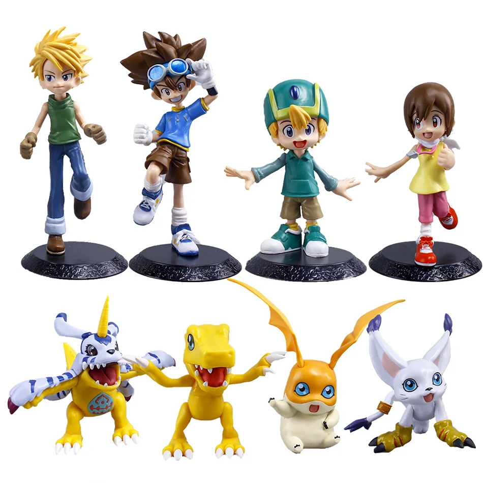 Anime Digimon Adventure Figure Yagami Taichishida Yamato Yagami Hikari Takaishi TakeruAction Model PVC Decorations Toys Gifts