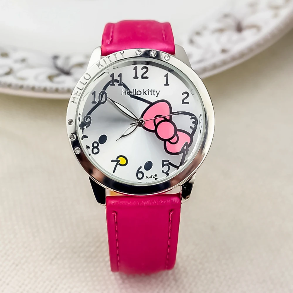 

Hello Kitty Girls Kids Quartz Watch Women Children Casual Waterproof Sanrio Cartoon Watches Fashion WristWatch Birthday Gifts