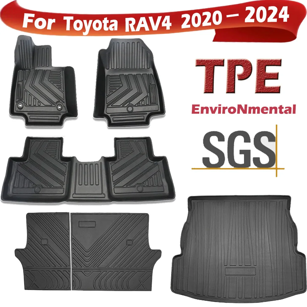 Tapis de sol TPE toutes saisons pour Toyota RAV4 2020 – 20224, coussinet de pied Anti-coup étanche, accessoires d'intérieur de remplacement personnalisés