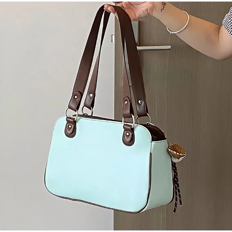Kawaii Ita-Tasche mit transparentem Fenster zur Präsentation von Anstecknadeln, Damen-Tragetasche, süße, niedliche Anime-Schultertasche, Lolita-Handtasche für Mädchen. – Detail 3