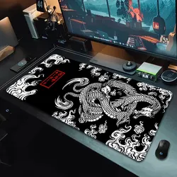 Alfombrilla de ratón grande de dragón japonés para juegos, teclado XXL, alfombrilla de ratón para jugadores en la mesa, alfombrilla de escritorio de velocidad, alfombrillas de ratón de Anime 900x400 700X300