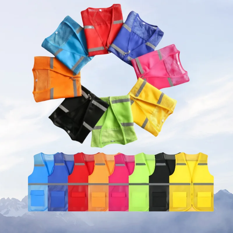 

New Breathable Mesh fishing Vest Outdoor Waistcoat Lightweight Hollow Out Thin Non-deformable Volunteer Work Vest Work Vest