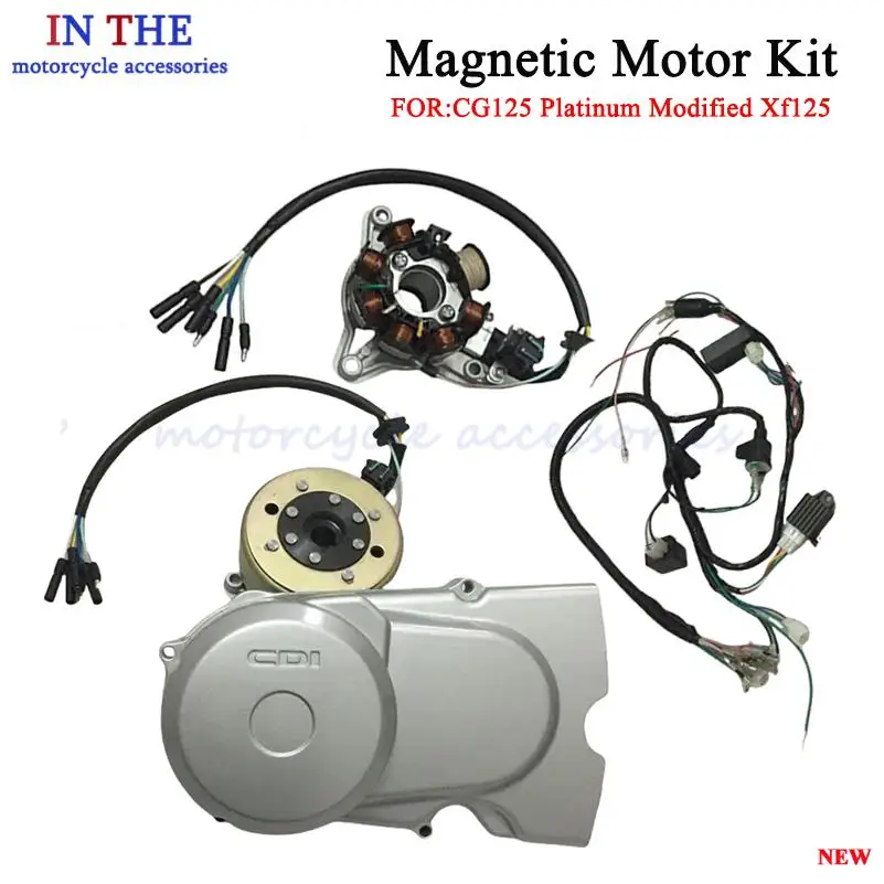 Bobina Magnética e Tampa CDI para Moto Honda CG 125cc - Peças de Reposição para Motor CG125