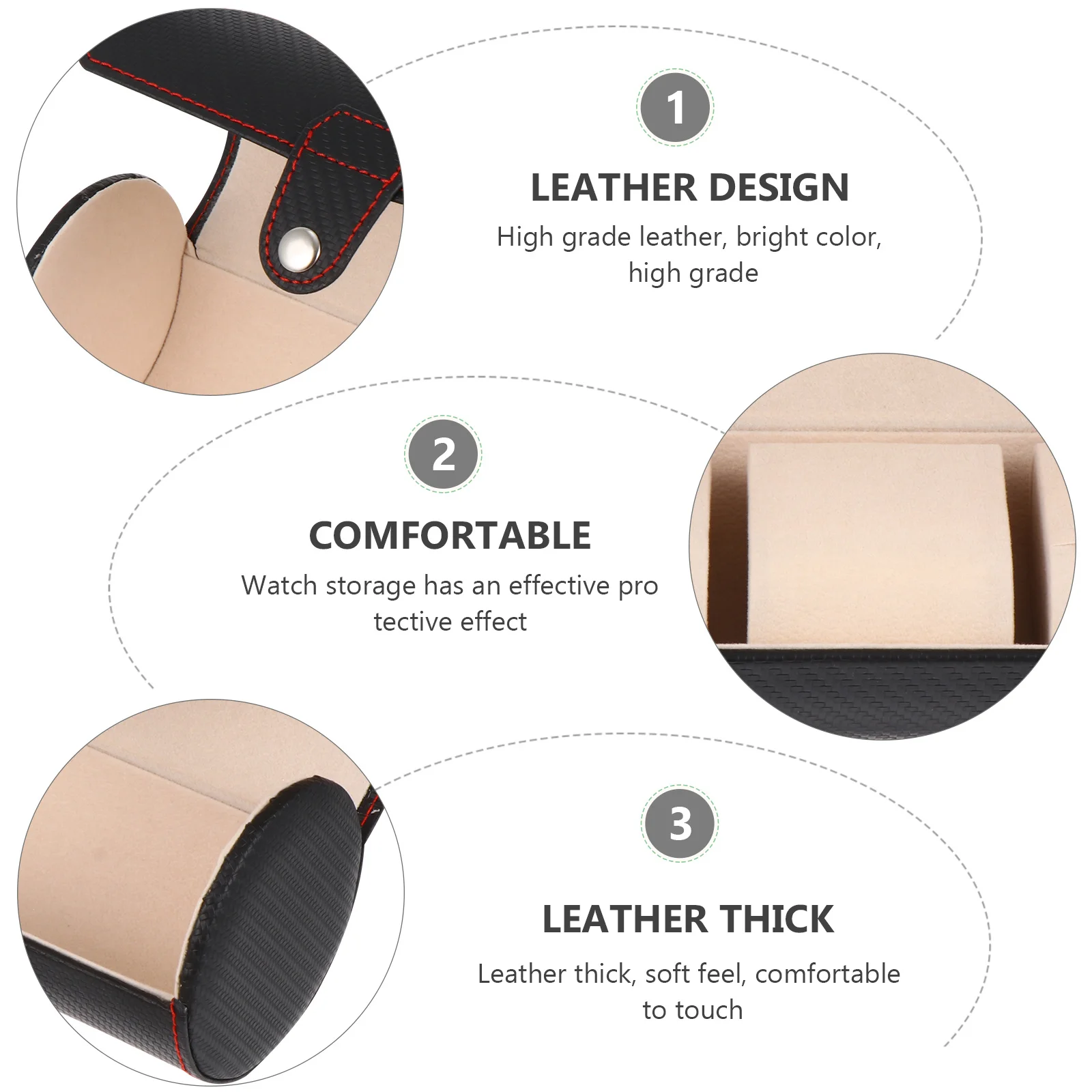 

Storage Box Portable Vintage Watch Roll For Travel Jewelry Organizer Display Holder Pu Case Watch Container