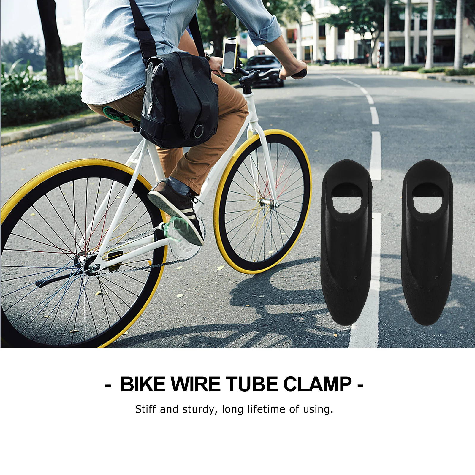 

10Pcs Bike Line Clamp Frame Cable Tube Holder Single Hole Brake Shifter Line Embedded Fixed Device Cycling Accessories Sturdy