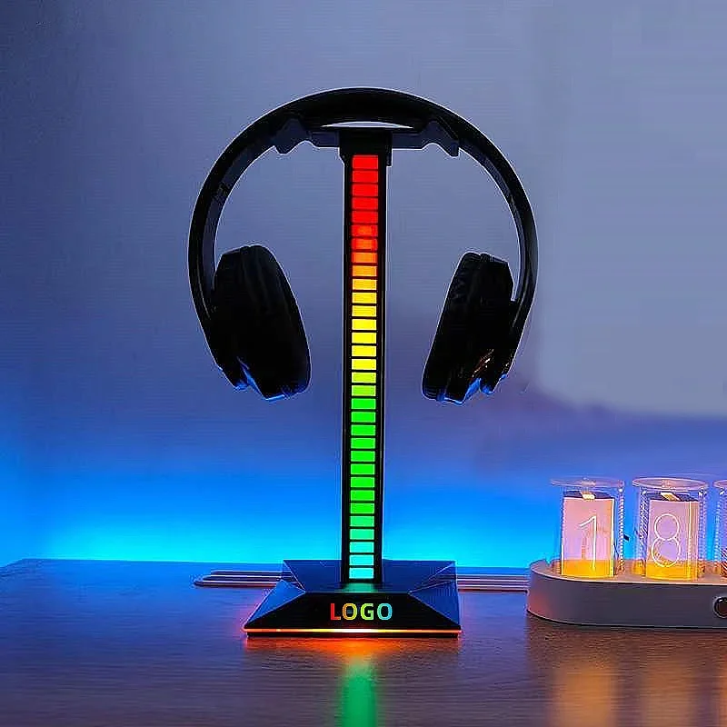 حامل سماعة رأس مضيء RGB ، أدوات ألعاب USB ، سماعة رأس صوتية ، أزرار كمبيوتر للاعبين ، حامل واقٍ لسماعات الأذن ، جديد