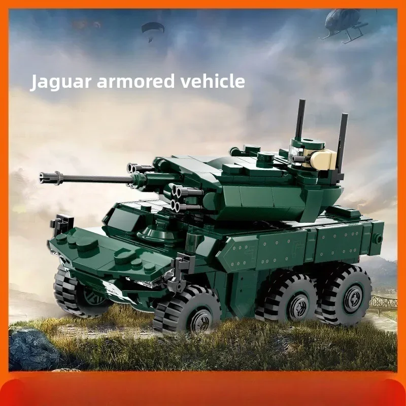 2026 New Panther Tank  Puma Armored CarSet Small Bricks Military Battlefield Vehicle Model Boys Construction Model Toys Gifts