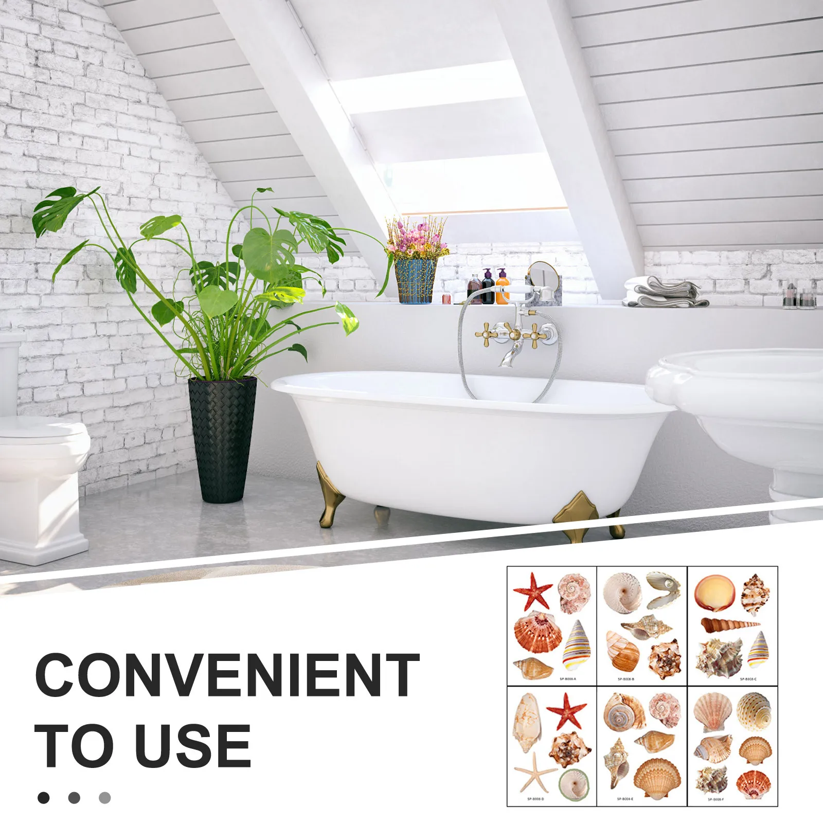 الحمام ديكور قذيفة نمط ملصقات المضادة للانزلاق حوض الاستحمام الشارات ذاتية اللصق عدم الانزلاق للأطفال حمام Treads الاطفال الحمام ديكور