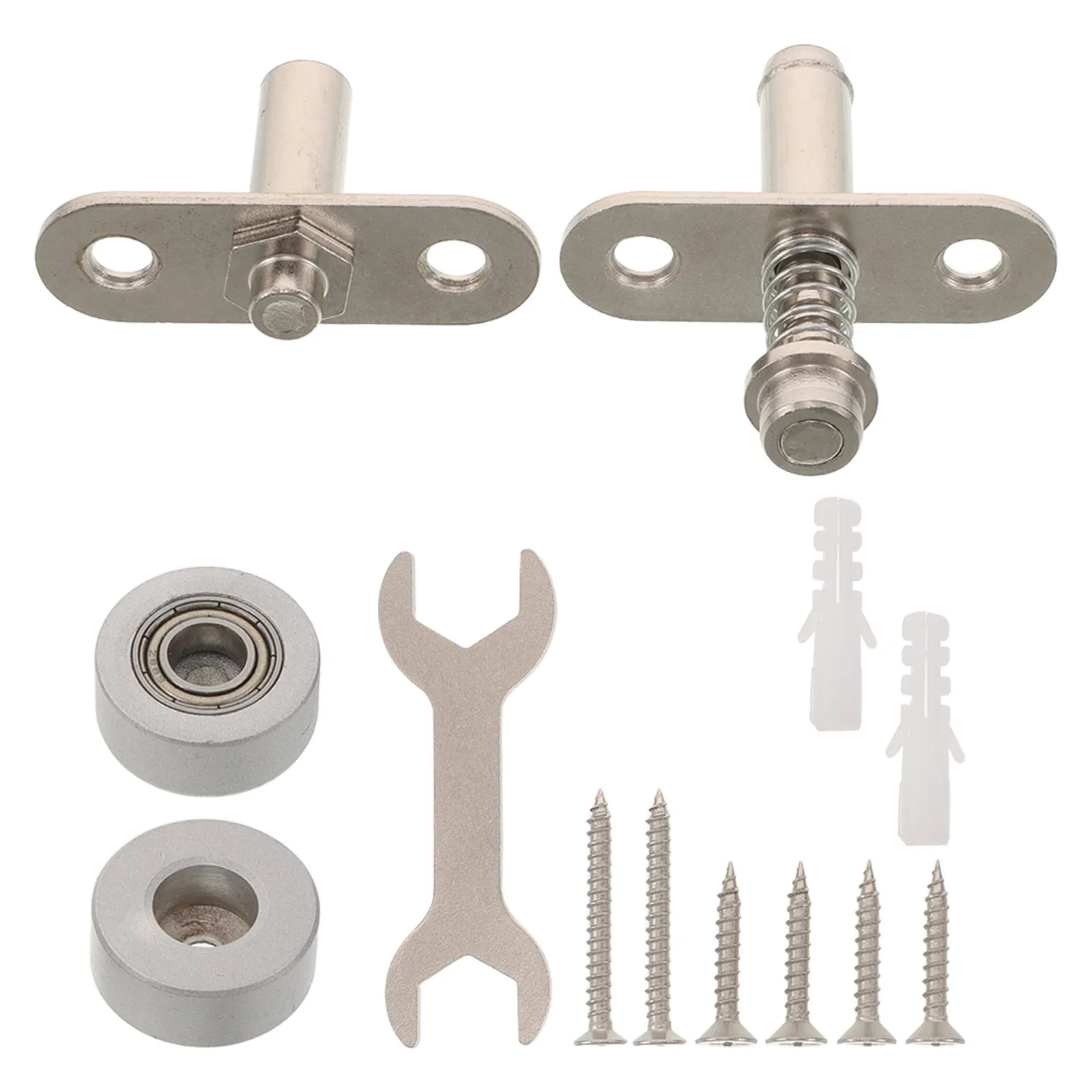 1Set Telescopic Pivot Hinge Heavy Duty Adjustable Pivot Shaft for Room Dividers 360 Degree Rotation Stable Screen Door Hardware