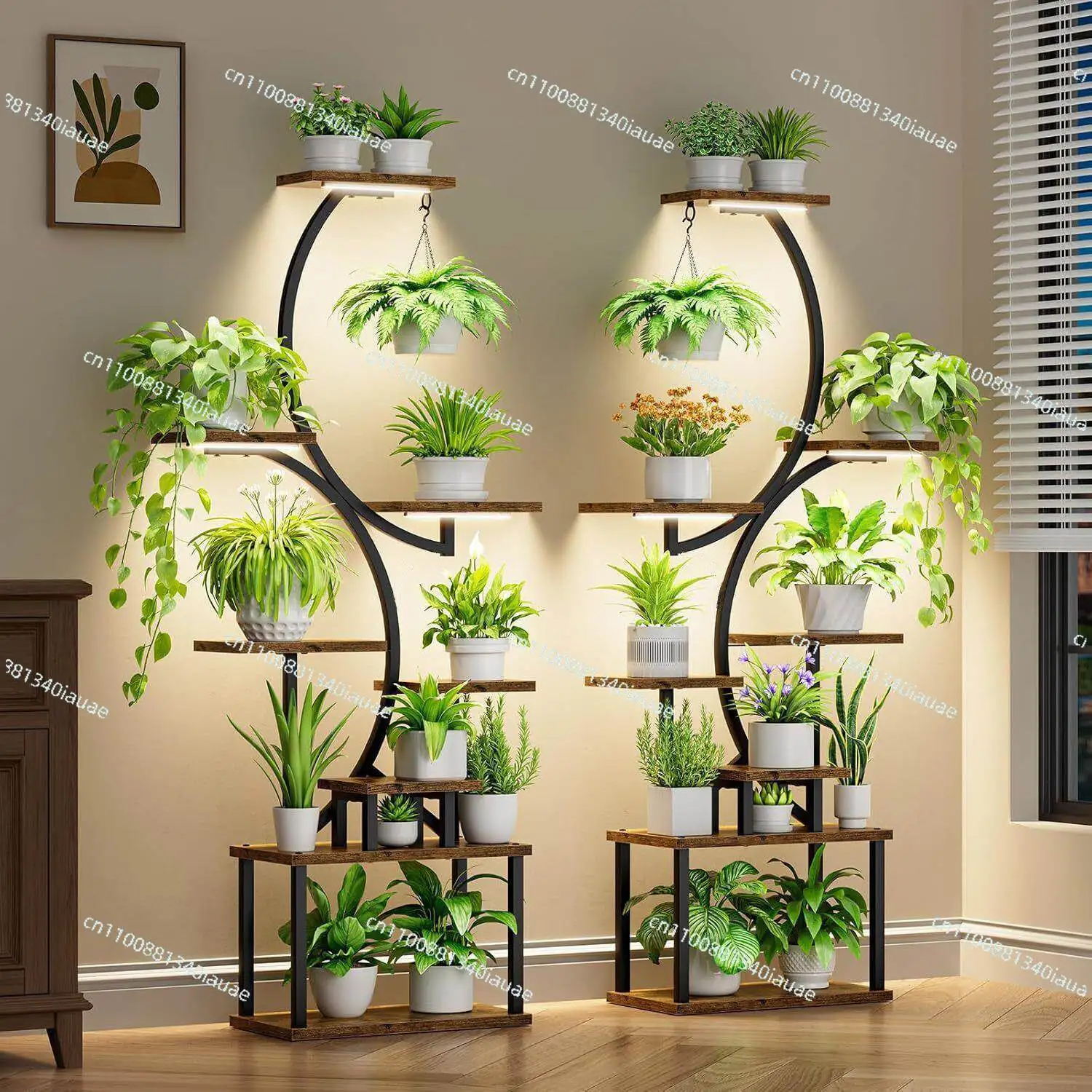 2025 New High-end Flower Stand Indoor Household Multi-layer Balcony Living Room Pastoral Floor-to-ceiling Wrought Iron Plant