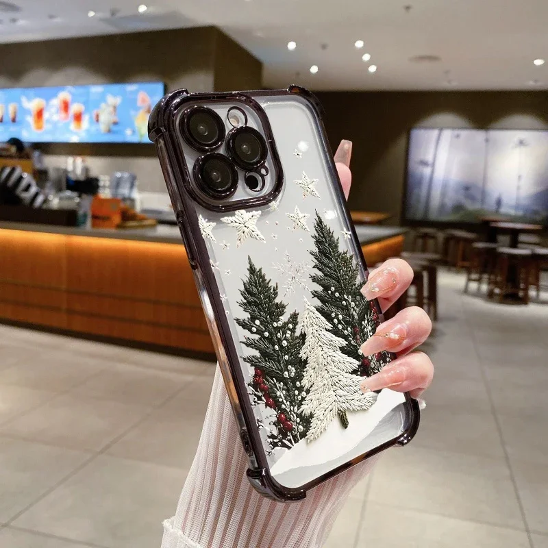 Luxury Christmas Tree Phone Case For OPPO A2 A3 A5 A6 Pro A5X A3X A16 A17 A38 A57 A15s A35 A16s A18 A60 A78 A98 A58 A79 Casing