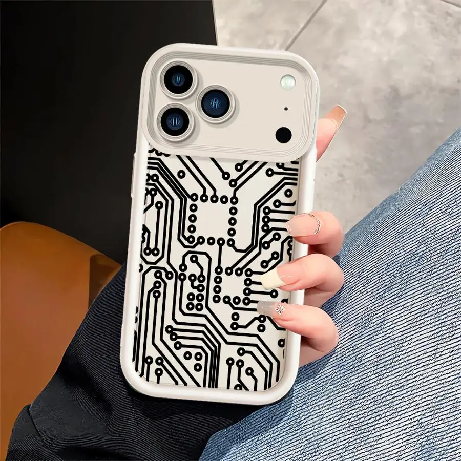 حافظة هاتف لهاتف آيفون 17 Air 16e 14 13 12 11 15 Plus 16 Pro Max غطاء ناعم ميكانيكي