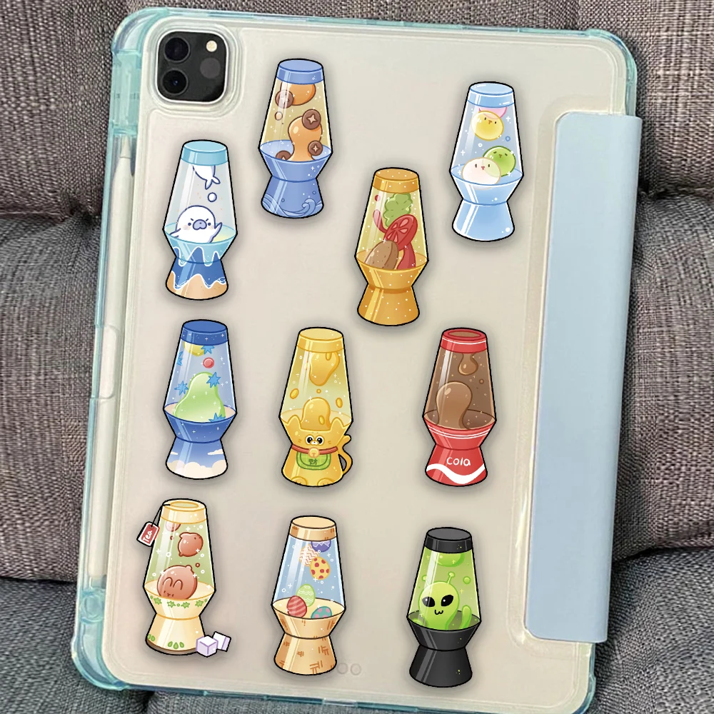 50 pièces autocollants de lampe de lave bricolage coque de téléphone ordinateur portable tasse d'eau ordinateur jouet autocollants