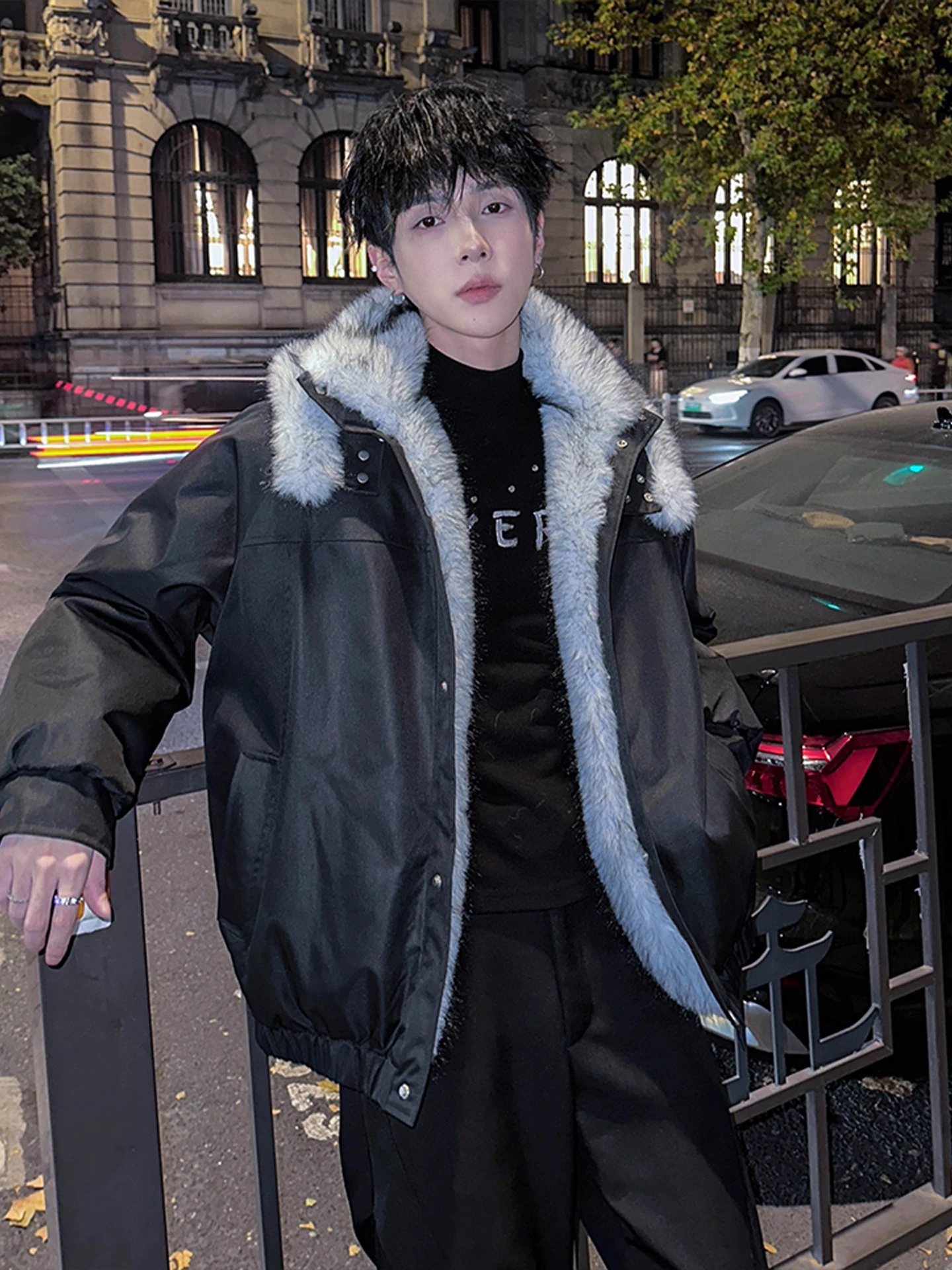 

Утепленная двухслойная куртка Mountain Eagle с меховым воротником, хлопковое пальто для мужчин и женщин, зимнее теплое, на флисовой подкладке, на молнии