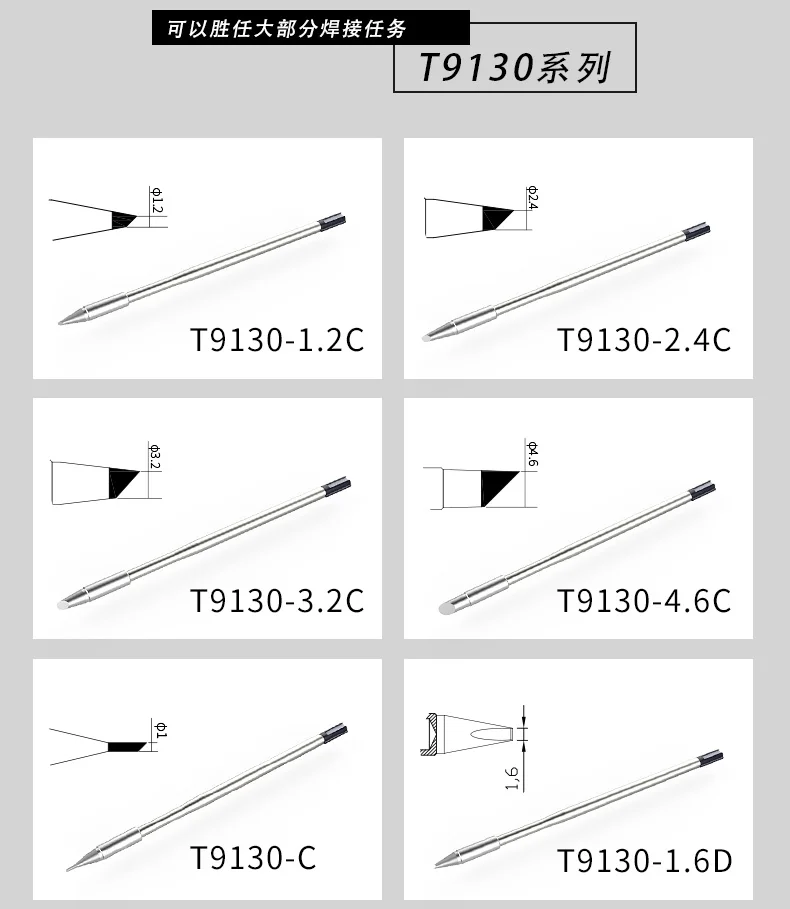 Imagem -03 - Atten-ponta de Solda para Ferro de Soldador Ferramenta de Peça de Substituição St1509 130 w Y9130 T91302.0sk