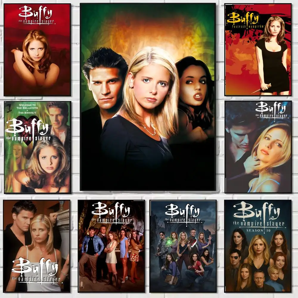 Buffy The Vampire Slayer Poster Self-adhesive Wall Mural Art Waterproof Sticker For Bar Room Decor High Quality Print Gift