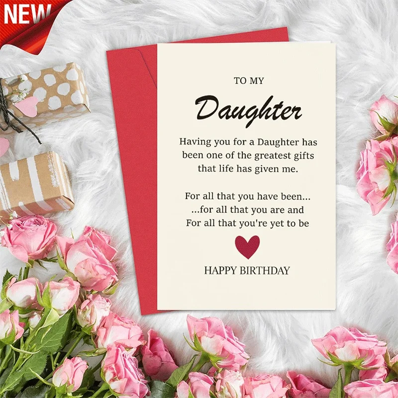 

Happy Birthday Card to My Daughter, Sentimental Birthday Greeting Card for Daughter, Heartfelt Birthday Gift Ca
