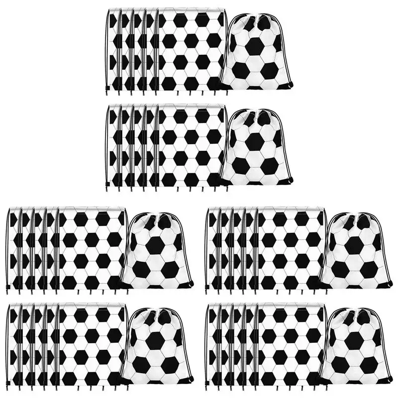 NEW-36 Pieces Soccer Style Candy Drawstring Bag Softball Soccer Basketball Volleyball Drawstring Bags