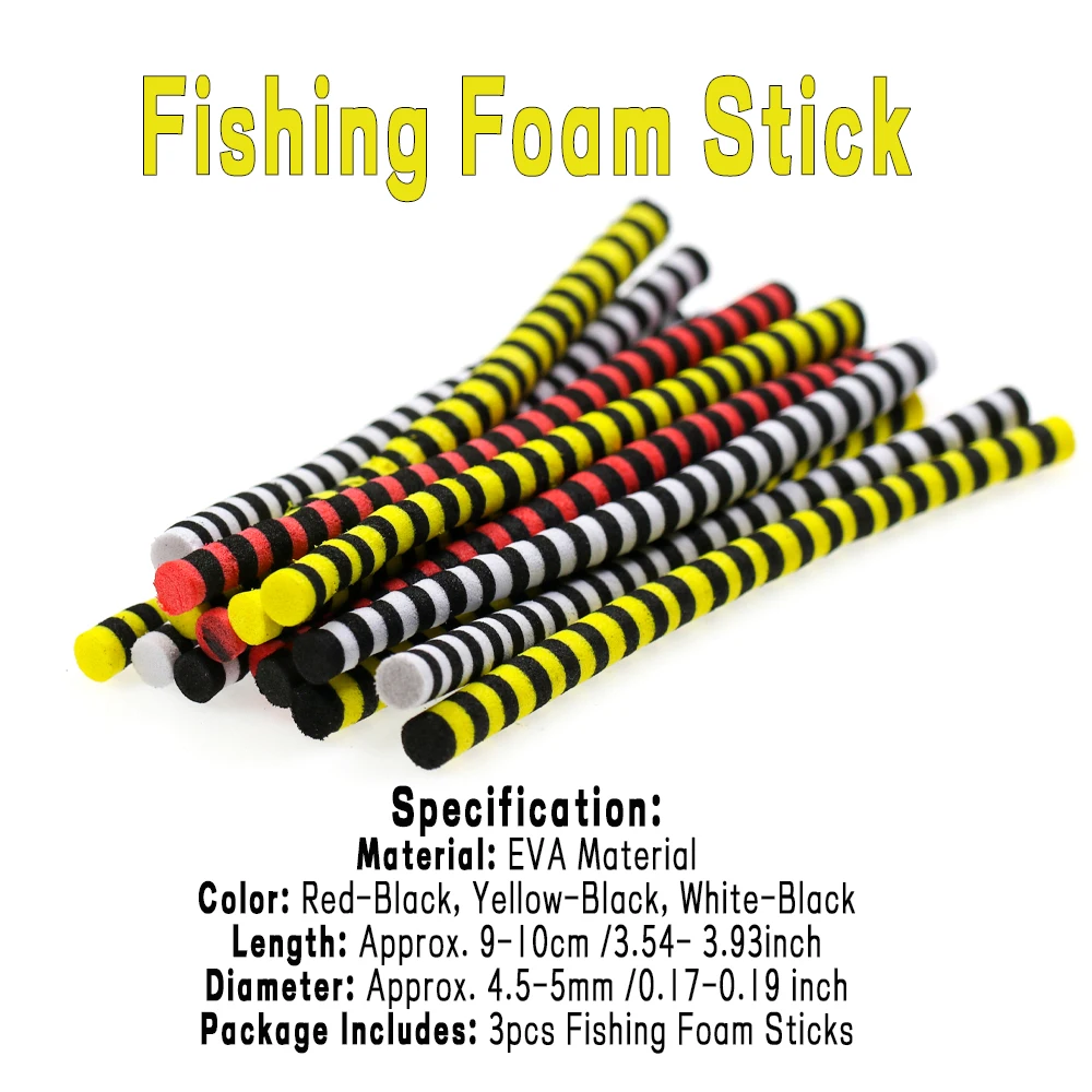 Jigeecarp Fishing Foam Stick Lightweight Cylinder Float DIY Zig Rig Chod Hair Rig Carp Fishing Bait Tackle Fly Tying Material