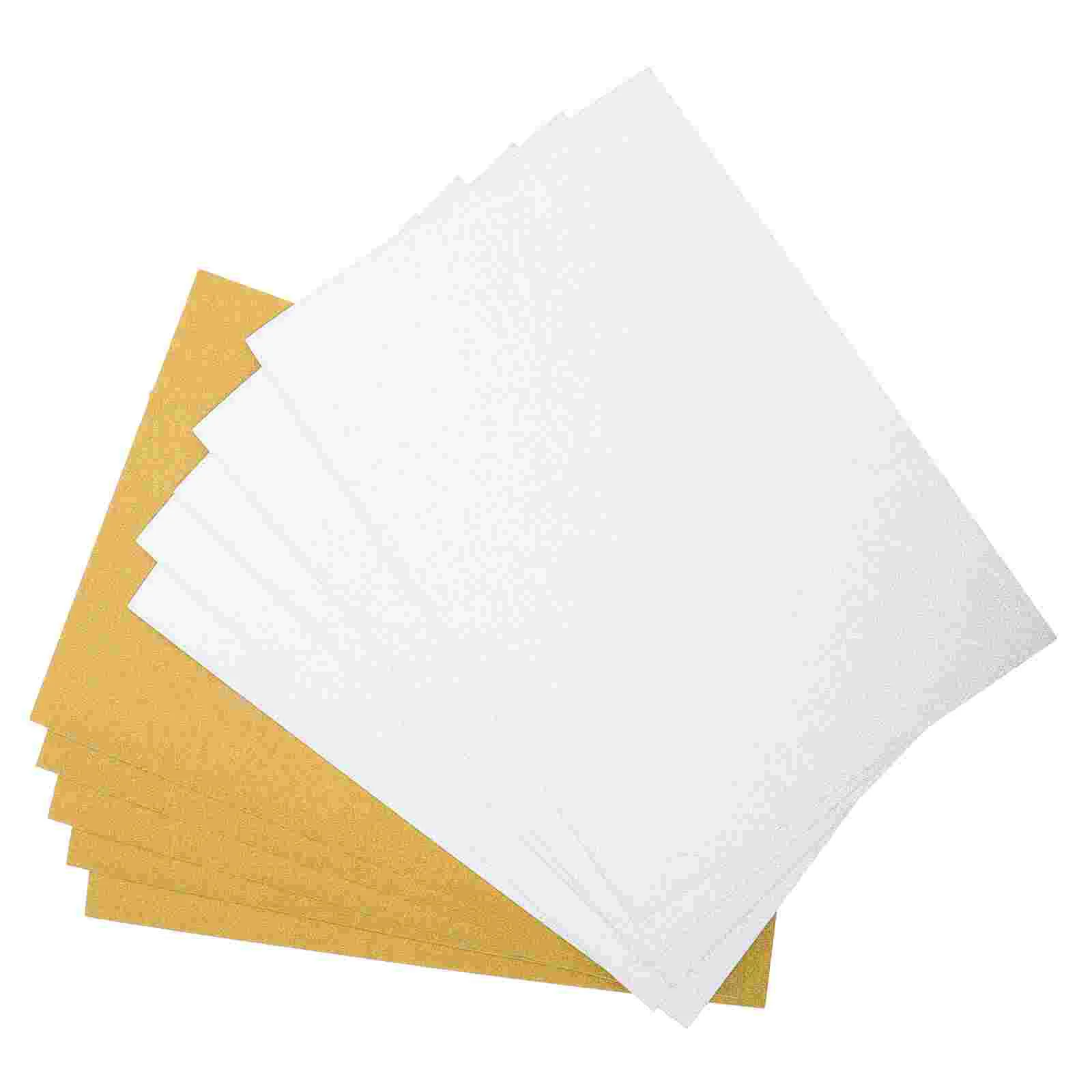 

10pcs A4 Sheets Glitter Cardstock Making Diy Material Sparkling Craftwork Scrapbooking (Gold & Silver)