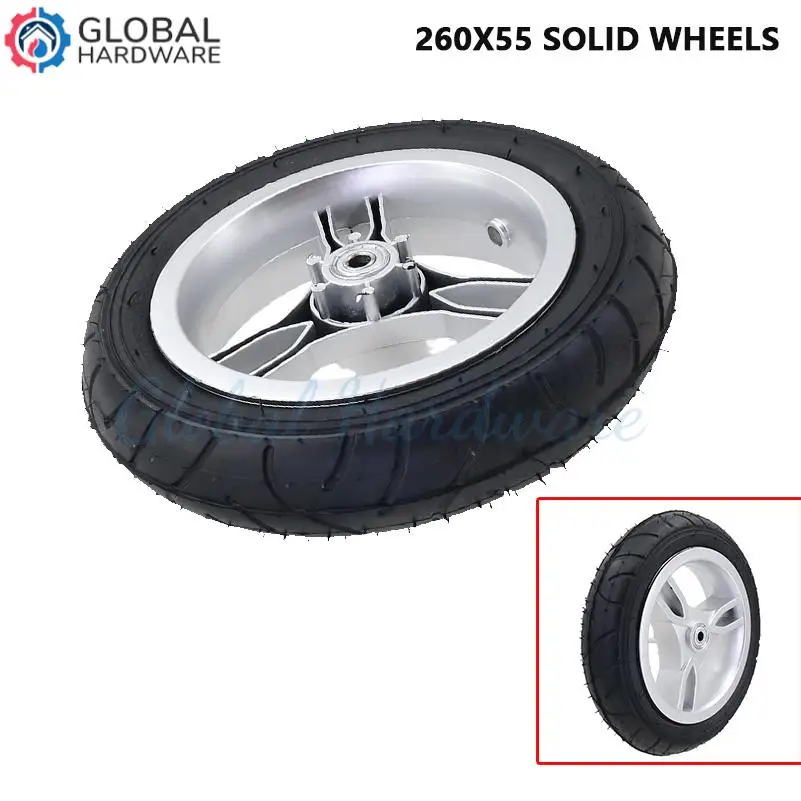 عربة يد/نقلة يدوية جديدة للأطفال 260x55 عجلة صلبة بلاستيكية بيضاء 260x55 عجلة صلبة بلاستيكية بيضاء #1