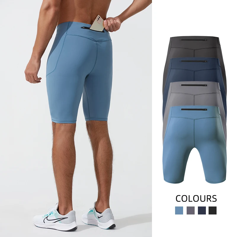 

Men's Fitn ort Pants Five-Quarter Crion Sports Running orts Qui Dry Summer High Elastici Training orts