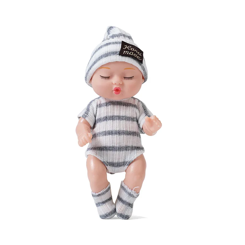 Silicone Reborn Dolls Baby Toys Waterproof Vinyl Bebe Doll Cute Mini Reborn Baby Kawaii Dolls Girl's Birthday Christmas Gift