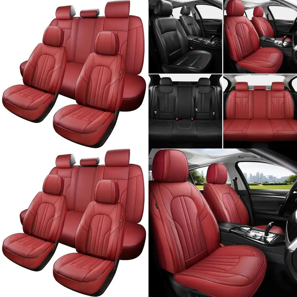 

Водонепроницаемые чехлы на автомобильные сиденья, винно-красные, подходят для RAV4, Accord, Altima, Rogue, CX-5, CR-V